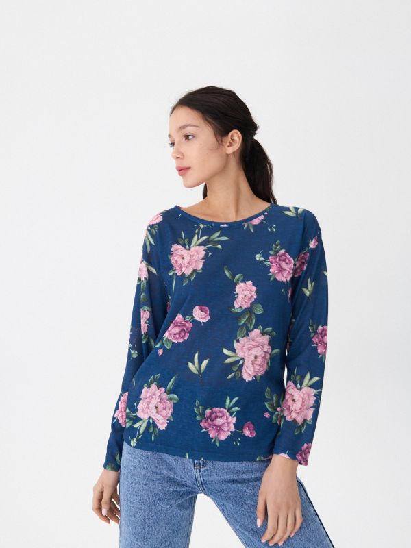 Pulover înflorat - multicolor - WE497-MC1 - HOUSE