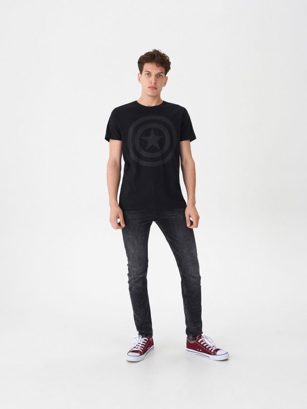 Captain america T-shirt - czarny - WE851-99X - HOUSE