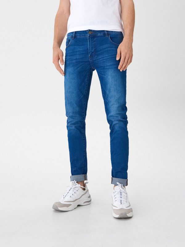 Slim fit džínsy - modrá - WP280-55J - HOUSE