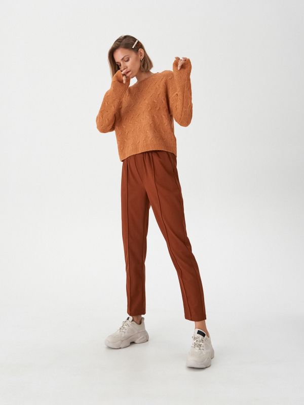 Jogger tipo kelnės - ruda - WX623-89X - HOUSE