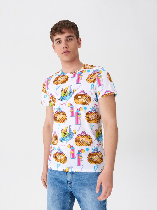 Tricou cu imprimeu Rick And Morty - alb - WY690-00X - HOUSE