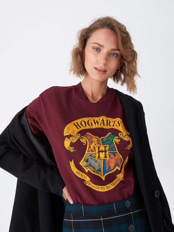 Tričko s potiskem Harry Potter - bordó - XB420-93X - HOUSE