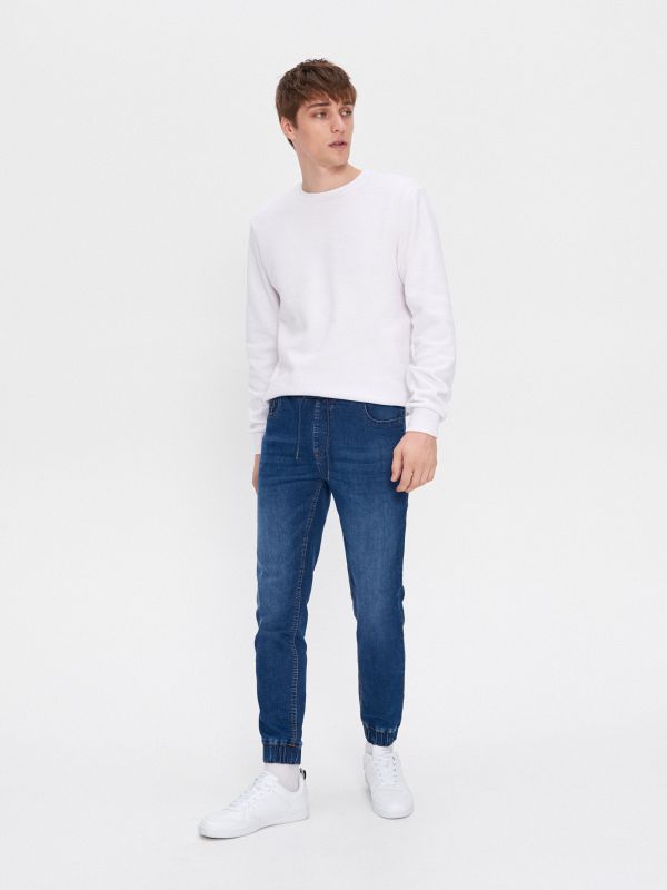 Teksariidest Jogger püksid - tumesinine - XL175-59J - HOUSE