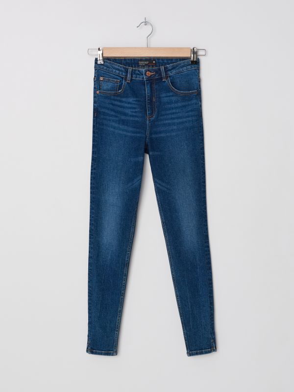 Jeansy high waist skinny - niebieski - XN097-55J - HOUSE