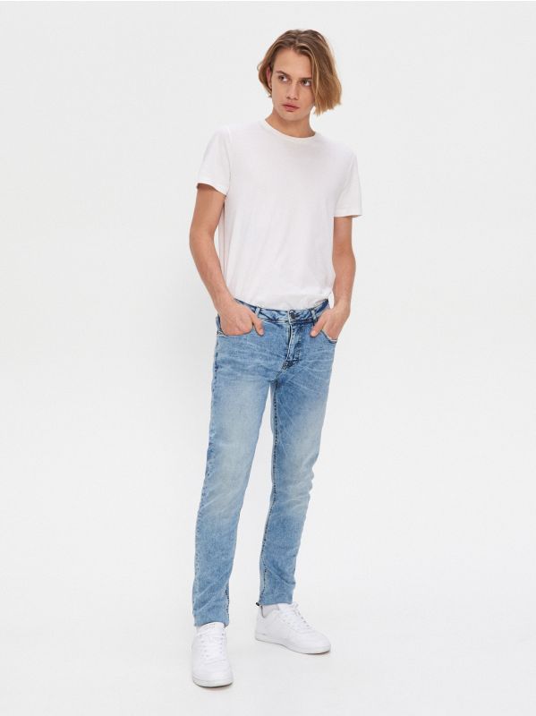 Jeansy slim fit - niebieski - YB702-50J - HOUSE