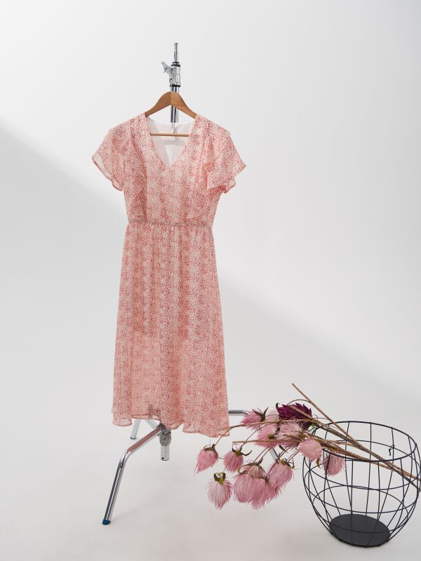 Ladies` dress - różowy - YM258-39X - HOUSE