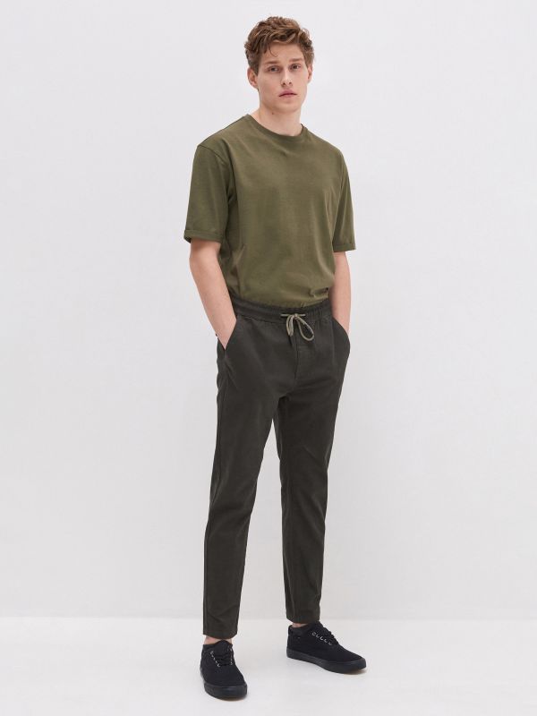 Брюки carrot fit - khaki - YQ152-91X - HOUSE