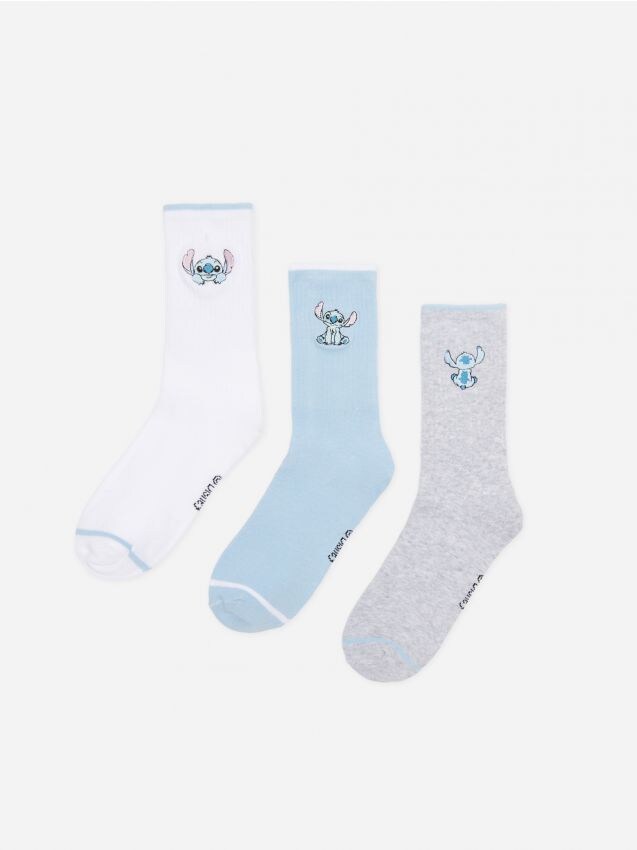 Pachet de 3 perechi de șosete lungi brodate Lilo & Stitch - multicolor - HOUSE