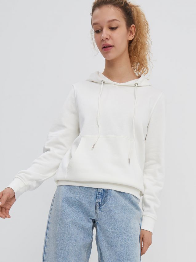 Однотонная худи Basic - cream - HOUSE