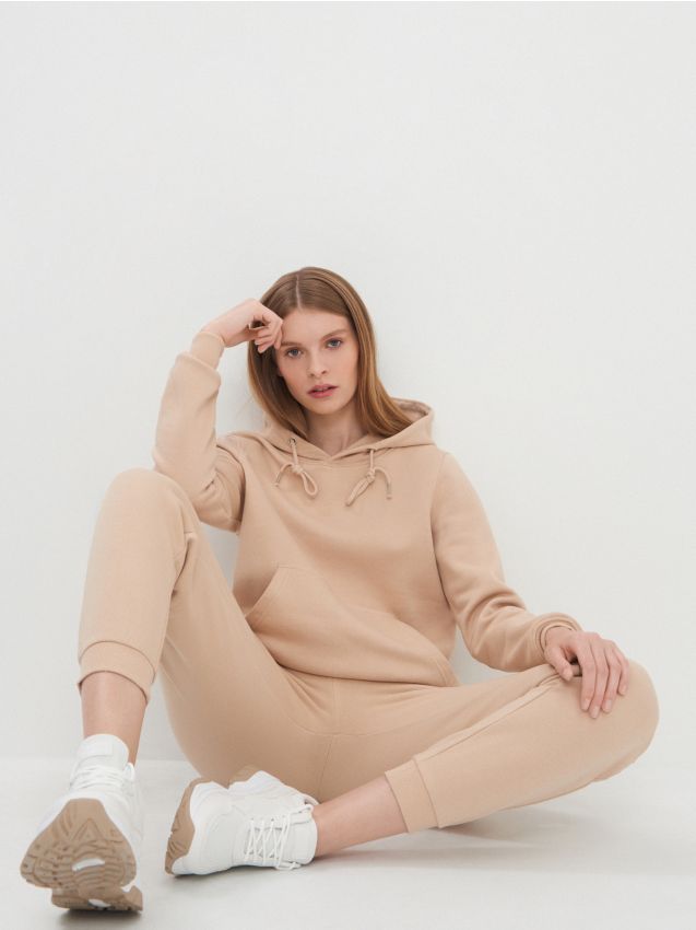 Cotton hoodie - beige - 0509E-08X - HOUSE