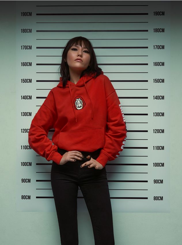 Džemperis su gobtuvu La Casa de Papel - raudona - 0581H-33X - HOUSE