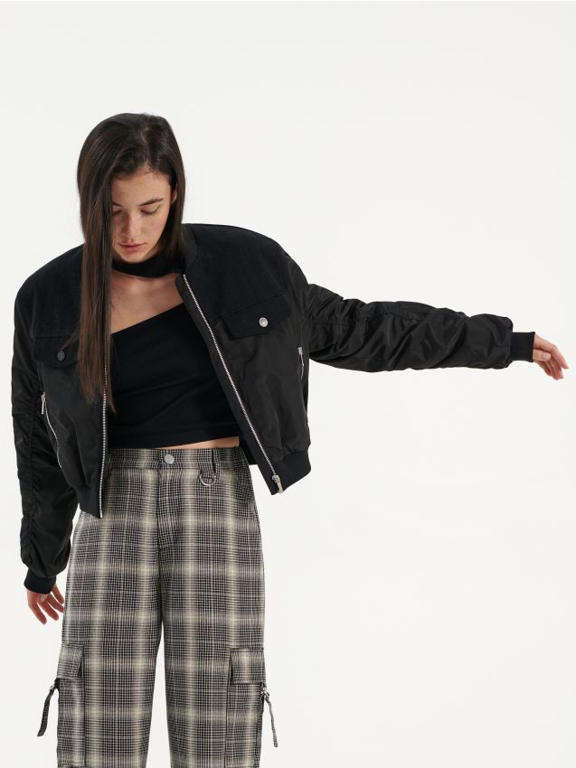 Termoizolirana bomber jakna - crno - HOUSE