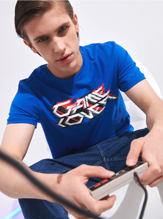T-shirt cu imprimeu - aqua - 0781E-56X - HOUSE