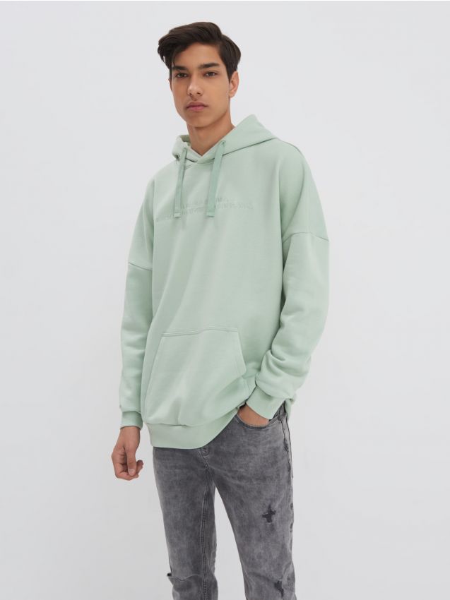 Толстовка с капюшоном - pale green - 0794D-07X - HOUSE