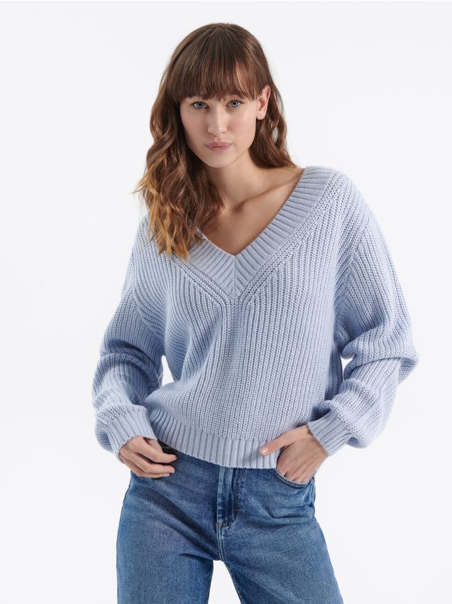 grey jumper blue jeans womens