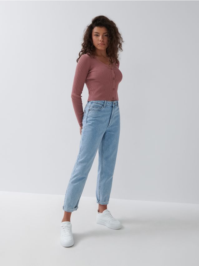 grey jumper blue jeans womens