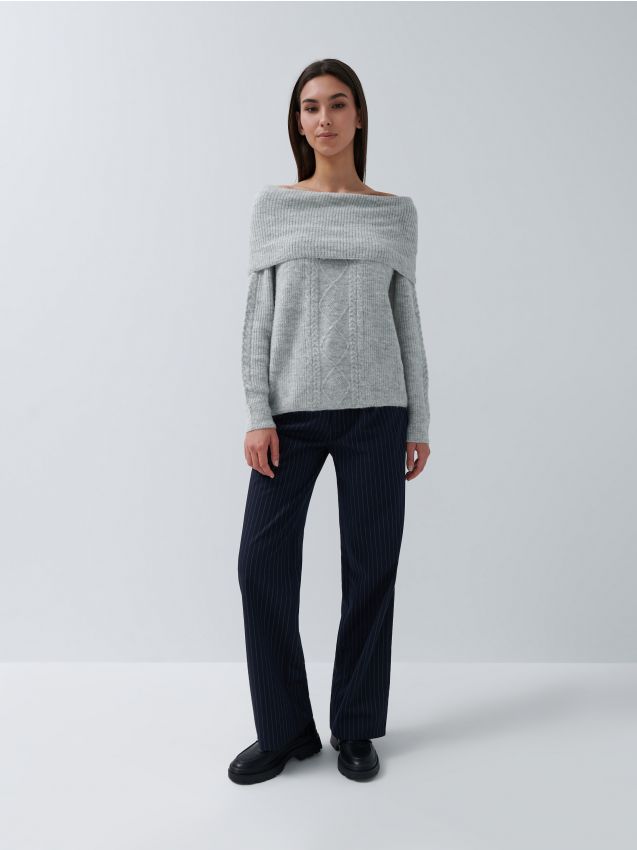 Pulover iz pisane preje - light grey - 0892H-09M - HOUSE