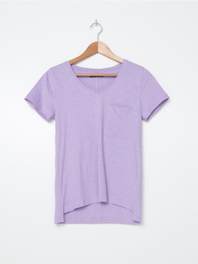 Tricou din bumbac organic - violet - 0899E-45X - HOUSE