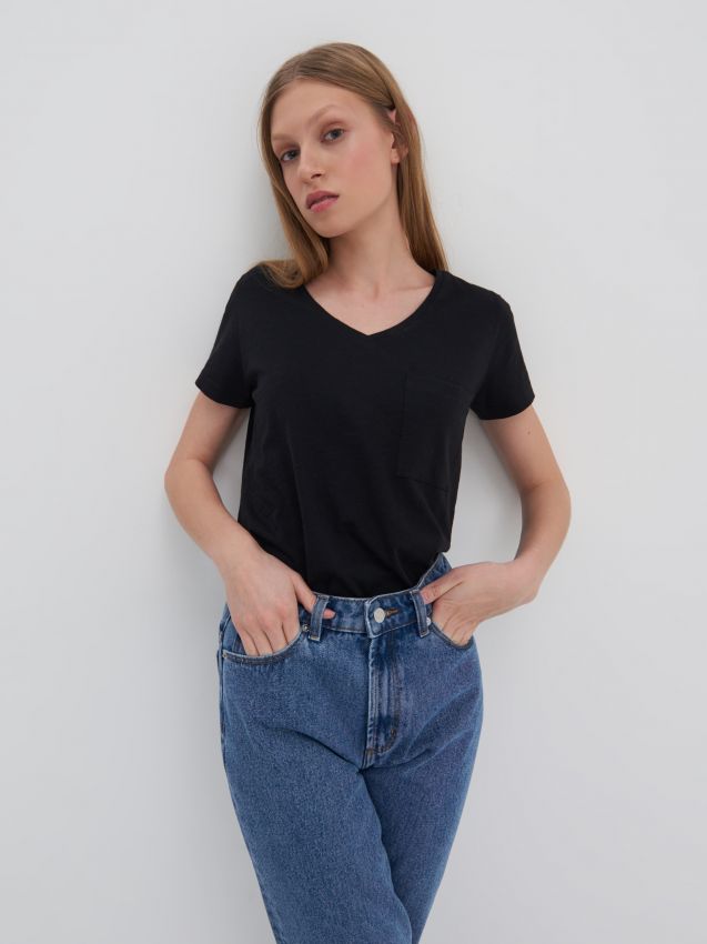 Organic cotton T-shirt - black - 0899E-99X - HOUSE