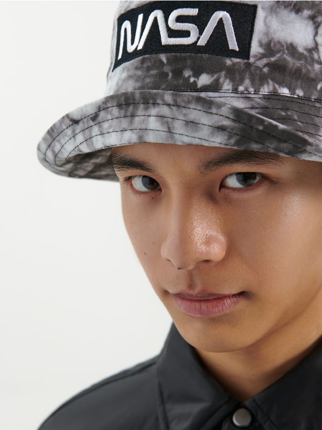 Klobouk bucket hat NASA - dark grey - HOUSE