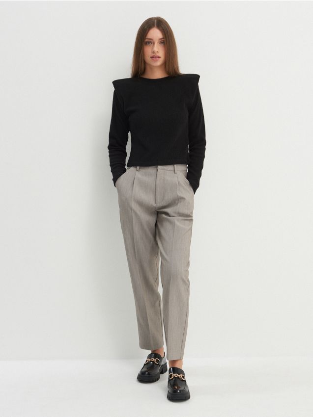 LADIES` TROUSERS - steel violet - 1089E-94X - HOUSE