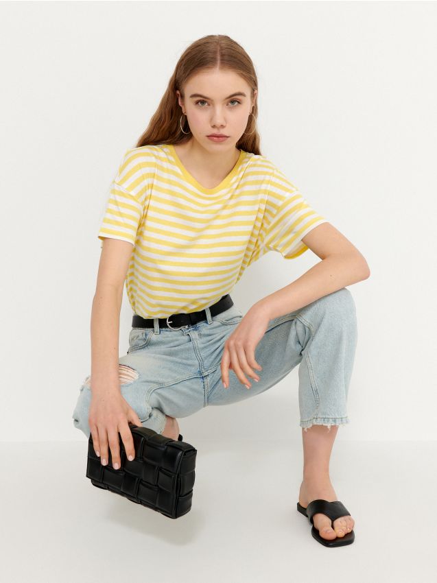 Črtasta majica - light yellow - 1375H-10X - HOUSE