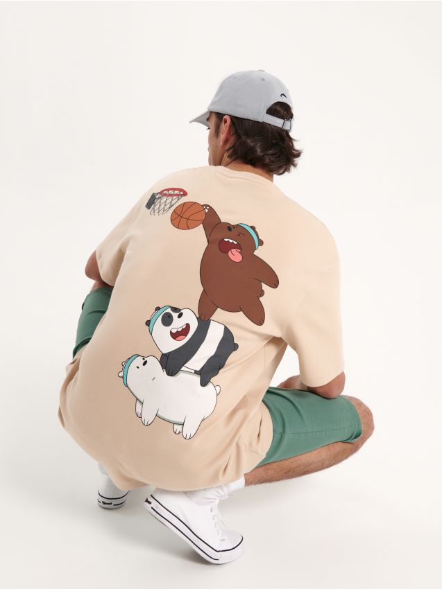Póló We Bare Bears - bézs - HOUSE