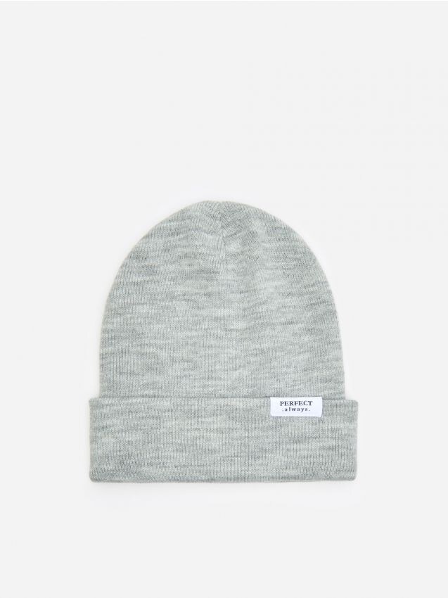 Hat with patch - light grey - 1525E-09M - HOUSE