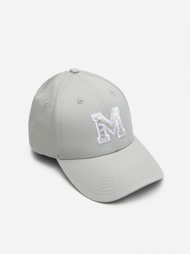Cap with a visor and embroidery - light grey - 1545E-09X - HOUSE