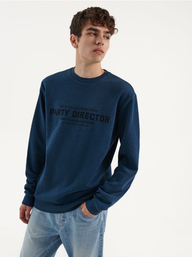 Pulover s potiskom Party Director - navy - HOUSE
