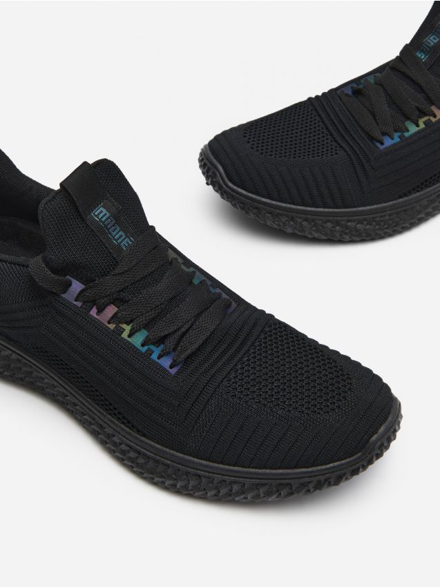 Sneakersy z materiału z recyklingu - czarny - 2640A-99X - HOUSE