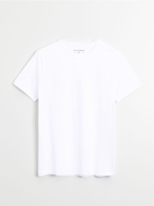 Gluda auduma T-krekls basic - balts - HOUSE