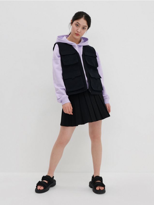 LADIES` VEST - negru - 2872I-99X - HOUSE