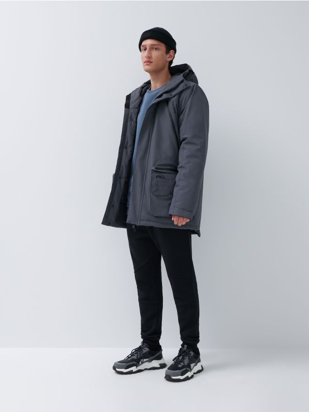 Vodoodporna jakna s kapuco - dark grey - 2896I-90X - HOUSE