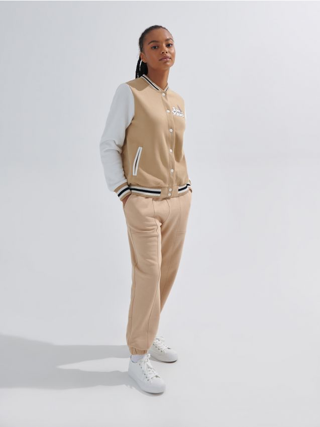 Kalhoty joggers high waist - béžová - 3081I-80X - HOUSE