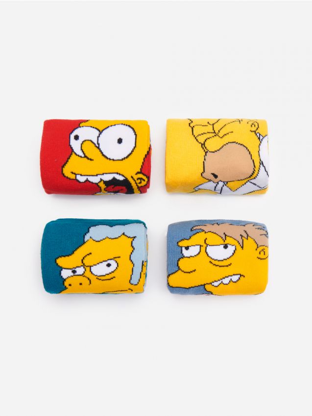 Súprava 4 párov ponožiek The Simpsons - viacfarebná - 3429M-MLC - HOUSE