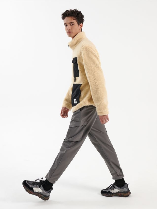 Jogger kelnės su cargo kišenėmis - mid grey - HOUSE