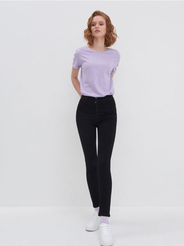 High waist skinny fit jeans - black - 3516D-99J - HOUSE