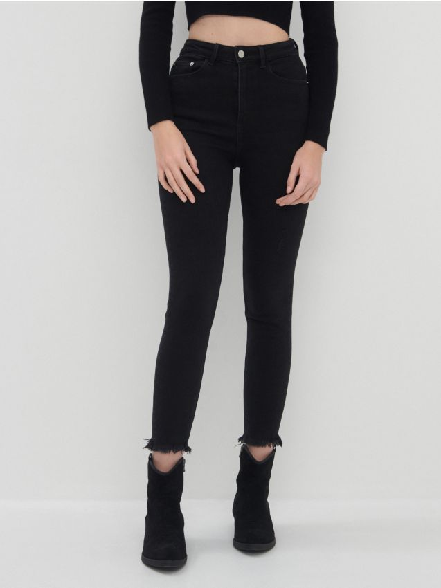 Traperice skinny kroja visoka struka - crno - 3534D-99J - HOUSE