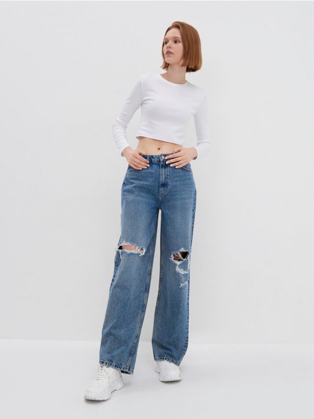 Bő szárú farmer - blue jeans - 3547D-55J - HOUSE