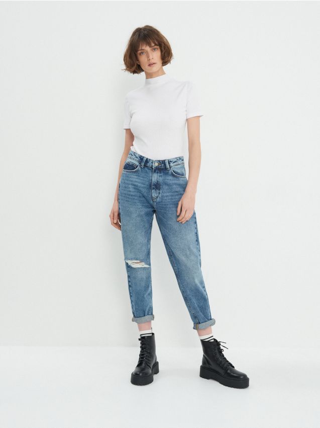 Mom jeans - blue jeans - 3576A-55J - HOUSE
