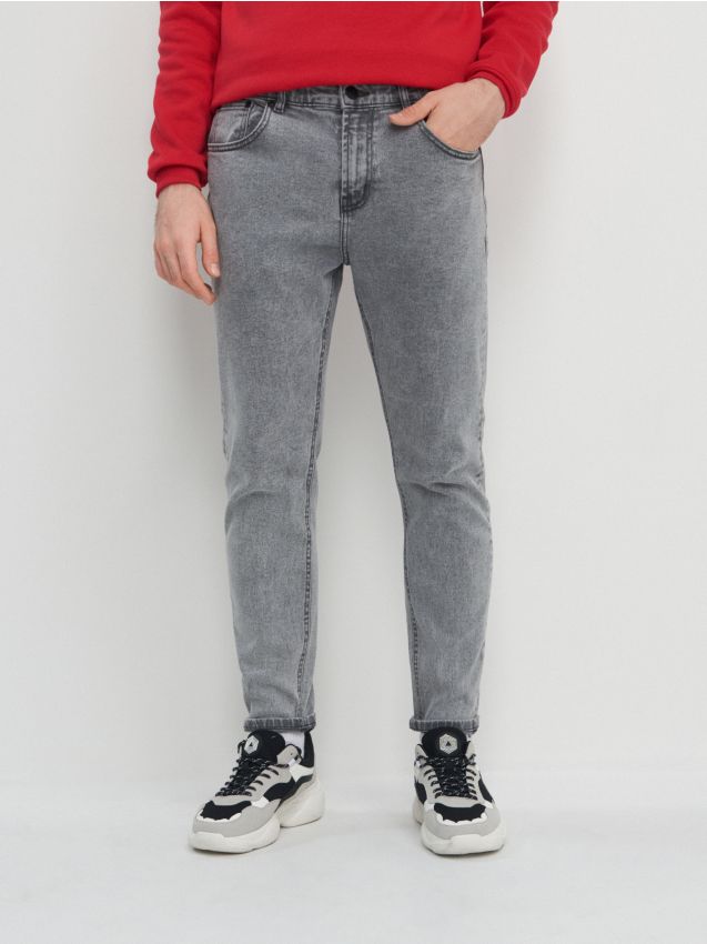 Blugi carrot fit - gri - 3779D-90J - HOUSE