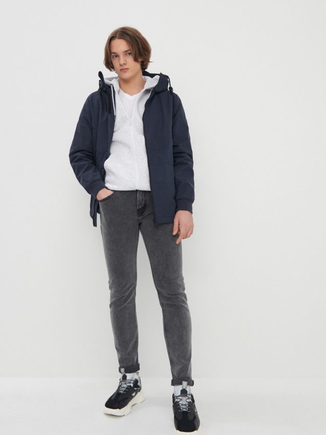 Джинсы slim fit с эффектом стирки - Cерый - 3780D-90J - HOUSE