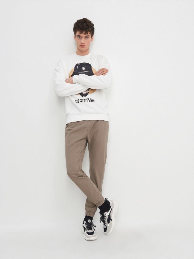 Pantaloni jogger basic - bej - 3792D-80X - HOUSE