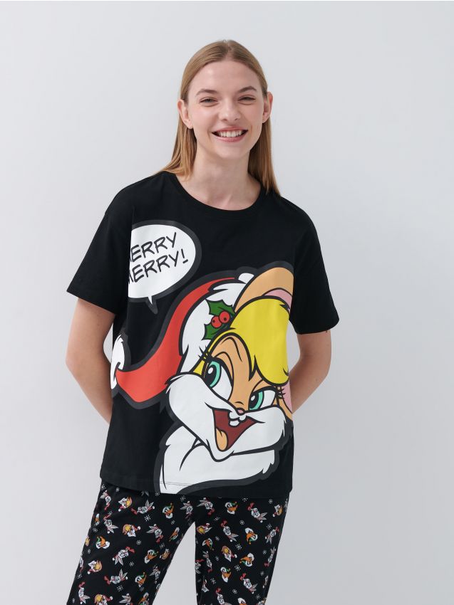 Pyamov souprava s potiskem Looney Tunes - vcebarevn - 3899L-MLC - HOUSE