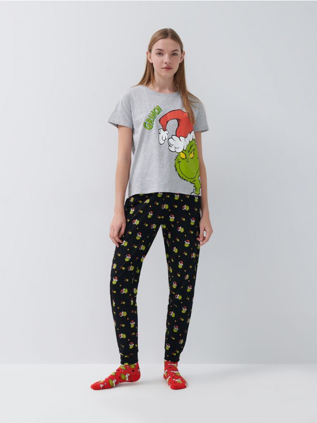 Пижамный комплект с принтом Grinch - Многоцветный - 3905L-MLC - HOUSE