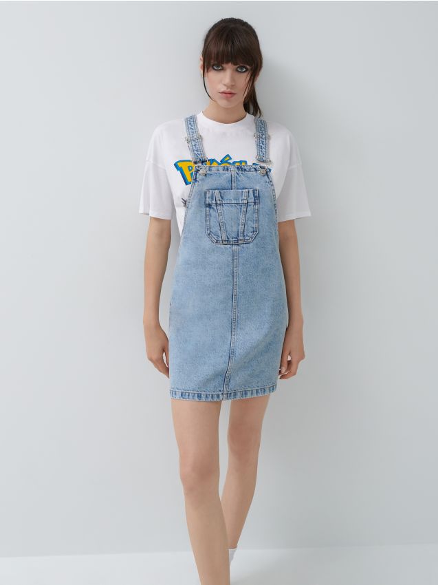 Obleka na naramnice - blue jeans - 3937I-55J - HOUSE