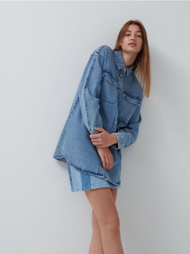 Denimbluse - blue jeans - 3941I-55J - HOUSE