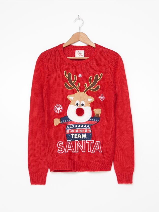 LADIES` SWEATER - crvena - 3972D-33X - HOUSE