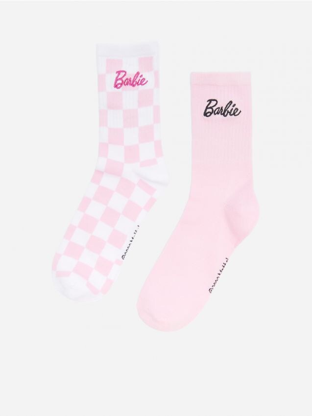 Duge čarape s tiskom 2 kom Barbie - šaren - HOUSE